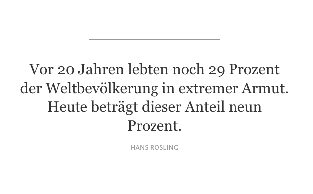 Darstellung der Weltbevölkerung in Armut